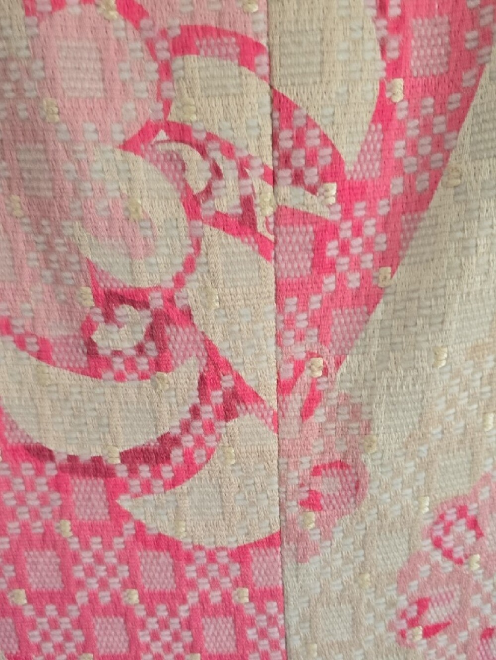 Elie Tahari Pink & Cream Floral Jacquard Trench Coat - Picture 5 of 6